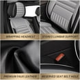 thumbnail image 6 of LAONNVIR Seat Covers Full Set Fit for Honda CR-V 2007-2024 2025 Faux Leather Car Seat Cover Waterproof Automotive Seat Cushion Protectors Compatible Airbag(Black&Grey,5 Seats), 6 of 9