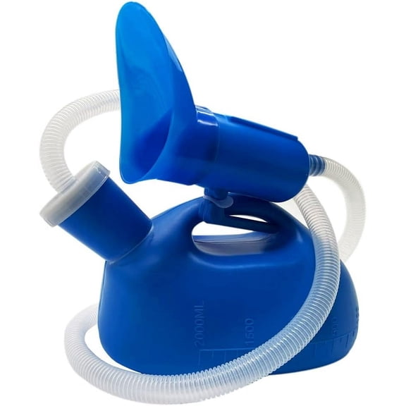 Portable Urinals for Women 2000ML 2 in 1 Portable Urinal for Men Urine Bottle Female Urinal for Bedridden Hospital Camping Car Travel Bedside Emergency