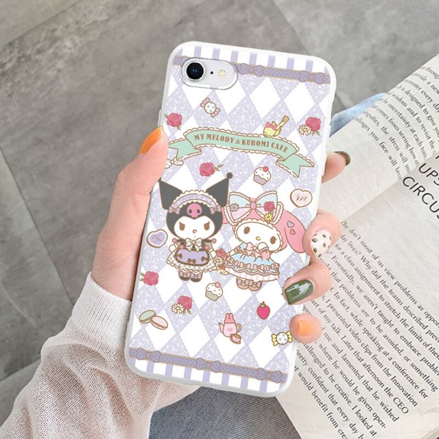 Funda de silicona suave para iphone, carcasa con diseño de Kuromi Melody, Sanrio, para iphone 7, 8 Plus, SE 2020, SE2020 Fivean unisex