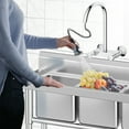 thumbnail image 4 of Yesurprise Stainless Steel Freestanding 3-Bowl Utility Sink Garage Laundry Kitchen Commercial Grade Durable, 4 of 9
