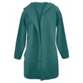 thumbnail image 6 of Womens Wool Peacoats with Hooded and Pockets Plus Size S-5X Snap-Button Up Coats Ladies Casual Solid Long Sleeve Comfort Outerwear Clearance, 6 of 6
