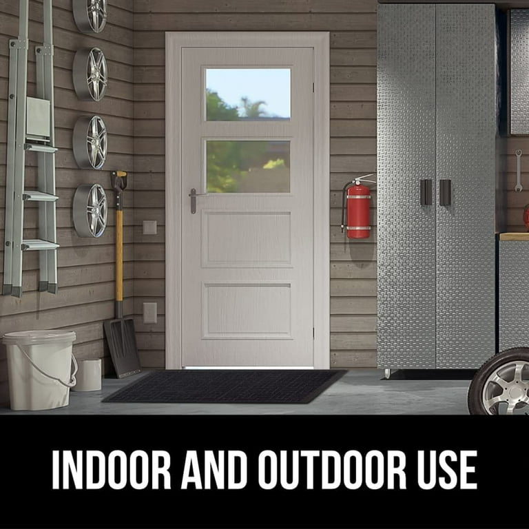 StripeMax Indoor/Outdoor Welcome Mat Waterproof, Low Profile, Anti
