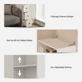 thumbnail image 4 of LAUSAINT HOME Bathroom Storage Cabinet, Tall Thin White Storage with 2 Adjustable Shelves & 3-level Drawers for Home, Kitchen, 4 of 9