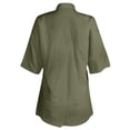 thumbnail image 6 of Short Sets for Women Loose Fit Cotton Linen Short Sleeve Button Down Collared Shirt and Wide Leg Shorts 2 Piece Matching Set, 6 of 6