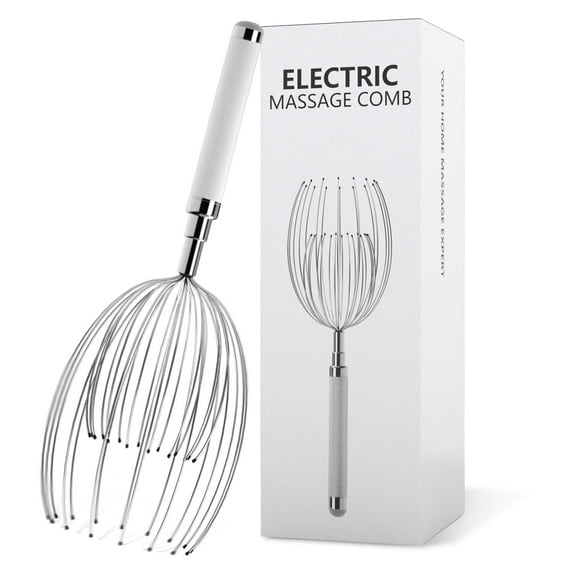 Head Massager Scalp, Electric Scalp Massager with 20 Metal Fingers – Head Scratcher & Hair Massage Tool, Waterproof Relaxation Device for Men and Women