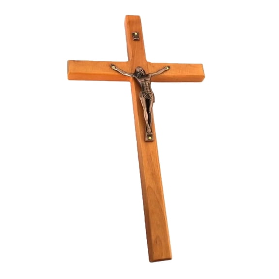 Wood Crucifix Wall Cross Jesus Christian Wall Hanging Ornaments Home Church Decoration Catholic Prayer Religious Gift