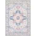 thumbnail image 3 of 6x9 Area Rug Living Room Rugs - Washable Boho Rug Vintage Oriental Distressed Farmhouse Large Thin Indoor Carpet for Living Room Bedroom Under Dining Table Home Office-PinkBlue, 3 of 8