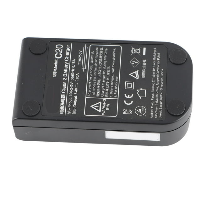 Li Ion Battery Charger Flash High Speed Charging LED Display Reliable Performance for VB20 V350 Series Camera ABS Material 150g