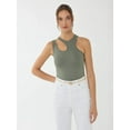 thumbnail image 3 of Asymmetrical Collar Crop Top, 3 of 5