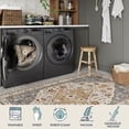 thumbnail image 4 of Long Bathroom Rugs Runner, 2x6 Hallway Runner Rug, Oriental Machine Washable Soft Non Slip Non Shedding Low Pile Printed Indoor Throw Carpet Runner for Entryway Bathroom Laundry, Gold, 4 of 8
