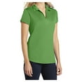 thumbnail image 4 of Ladies Trace Heather Golf Polyester Polo Shirt Vine Green Heather 3X-Large, 4 of 6