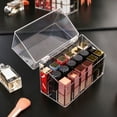 thumbnail image 5 of Jubilant  Cosmetic Display Case Lipstick Organizer Box Transparent Lipstick Storage Box Organizer with 18 Compartments Dustproof Makeup Storage for Lipstick, 5 of 8