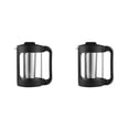thumbnail image 4 of Advancent Tetera de vidrio resistente al calor, repuesto reutilizable, lavable, desmontable, de acero inoxidable, para cocina, cafetera 1500ML 2Conjunto, 4 of 6