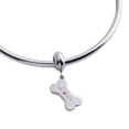 thumbnail image 2 of Charm para Pulsera LuckyLy, Dije de Hueso de Perro, Acero Inoxidable y Zirconia Cúbica, Modelo Fetch plateado UNITALLA, 2 of 8