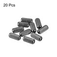 thumbnail image 3 of Uxcell 8 x 18mm Brass No Tie Turnbuckle Knurled Shoelace Buckle Dark Gray 20 Pack, 3 of 4