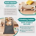 thumbnail image 5 of FICISOG Dog Ramp for Bed, 16" to 24" Height Adjustable Pet Ramp for Couch, Folding Portable Dog Ramp for Small, Old Pet with Upgraded Non-Slip Rubber Surface, Brown | Up to 200lb, 5 of 10