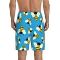 thumbnail image 2 of Balery Flying Bees Men's Cotton Knit Pajama Shorts Waistband & Pockets,Short Pajama Pants-XX-Large, 2 of 8