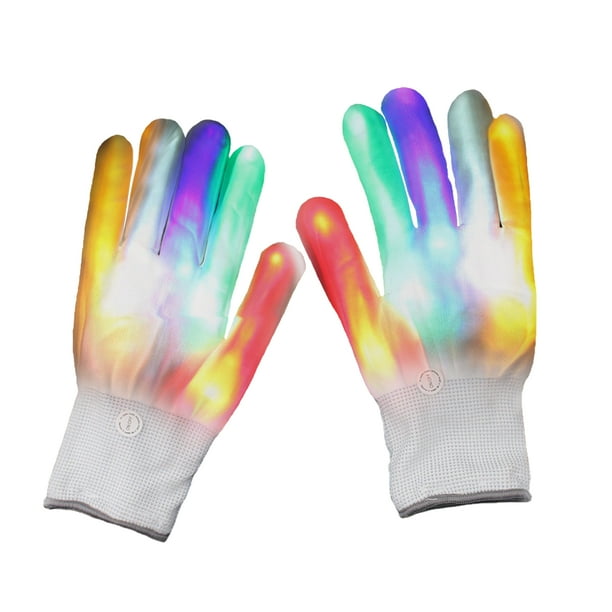 Guantes iluminados de colores para niños, niños y niñas, guantes LED, guantes para dedos intermitent Tomshoo Niños