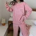 thumbnail image 7 of XIAONU Womens Winter Pajama Set Ribbed Long-Sleeve Top & Pants Sleepwear Soft Warm Cozy Homewear Set, 7 of 7
