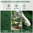 thumbnail image 3 of Kimunuk Outdoor Seat Cushion Set, 24" X 24" X 4" Water-Resistant & Fade-Resistant Patio Furniture Replacement Cushions with Handle and Straps for Sofa Chair, Green, 3 of 7