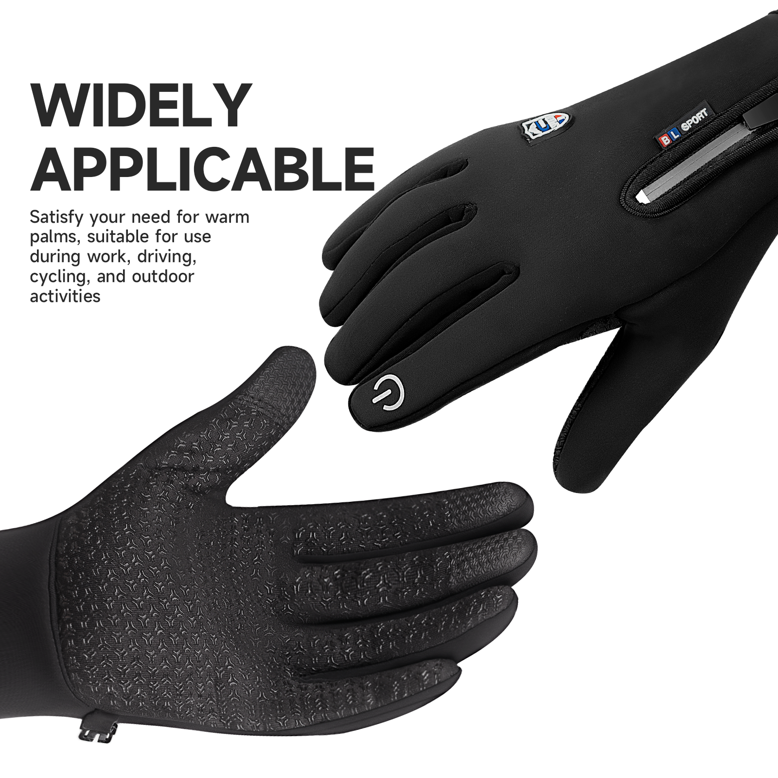Foricom Shield Winter Touchscreen Gloves Black photo 5