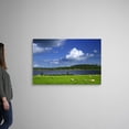 thumbnail image 2 of Great Big Canvas "Ireland, County Roscommon. Pastoral scene of lake and grazing sheep"  by Dennis Flaherty Muted Blue Pale Blue   Wrapped Canvas Print Wall Artwork, 2 of 7