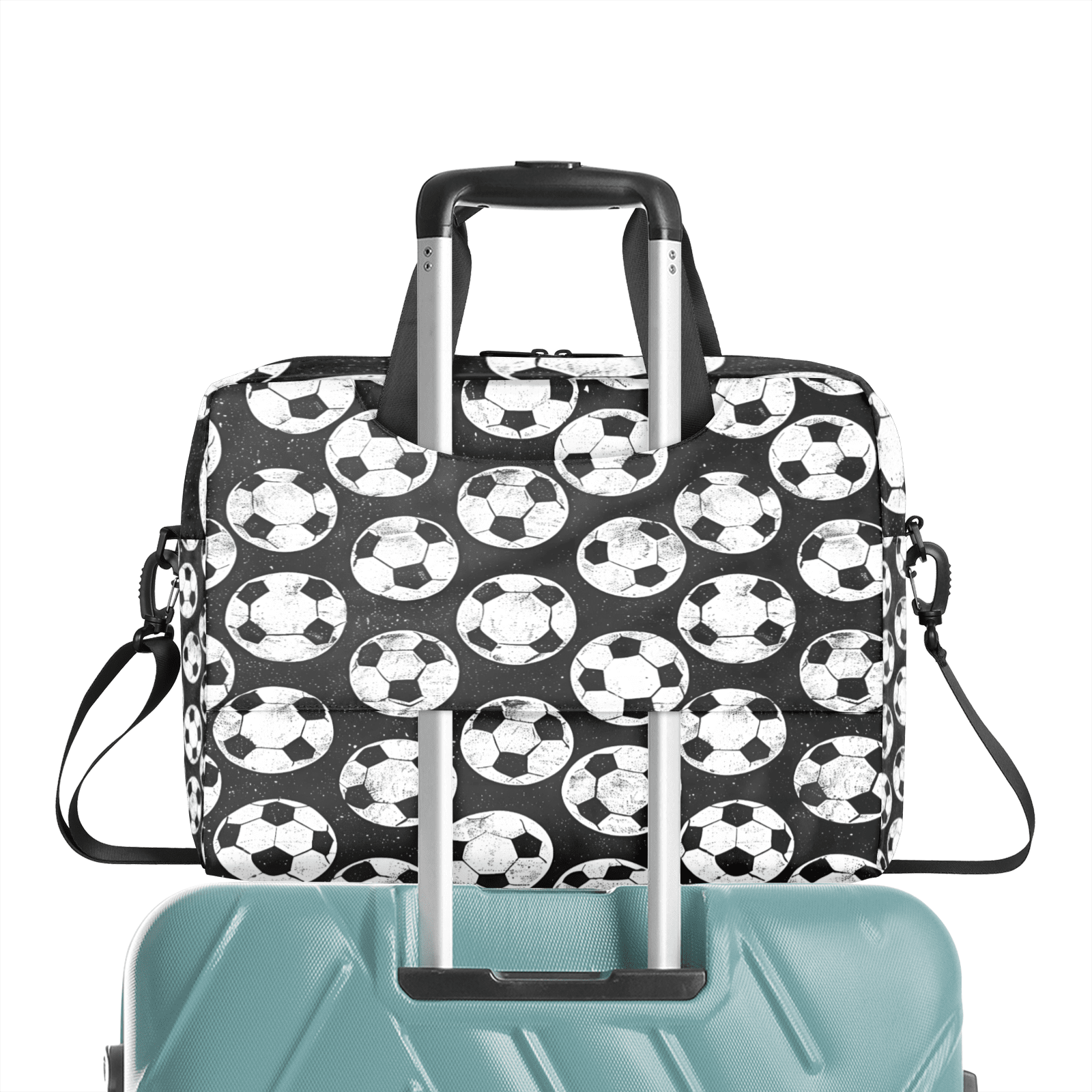 Herdesigns Soccer Ball Laptop Bag for Women Men, Computer Case Briefcase Messenger Bags, 15-15.6 inch Laptop Sleeve Shoulder Bag