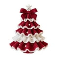 thumbnail image 2 of Dserhfy DIY Crochet Christmas Tree Kit Small Xmas Tree Craft Kit with Bow And Faux Pearl Handmade Holiday Decoration for Beginners, 2 of 8