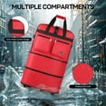thumbnail image 7 of 40" Expandable Foldable Luggage Bag Suitcase with 6 Swivel Wheels Collapsible Rolling Travel Bag for Home Storage Moving,Red - EX, 7 of 7
