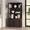 thumbnail image 4 of Evelyn&Zoe Modern/Contemporary 67.5" Tall Alder Brown Bookcase, 4 of 7