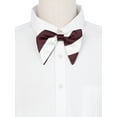 thumbnail image 4 of CORBATA DE LAZO PREATADA DE RAYAS GRUESAS PARA HOMBRES INSPIRE CHIC, AJUSTABLE DE SATÉN PARA BODAS FORMAL, ROJO-Y-BLANCO, 4 of 4