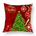 thumbnail image 4 of JingChun 4Pcs Christmas Pillow Covers 17x17 Inch Merry Christmas Pillow Cases Christmas Velvet Throw Pillow Covers Xmas Holiday Pillow Covers Outdoor Couch Sofa Cushion Coversh, 4 of 9