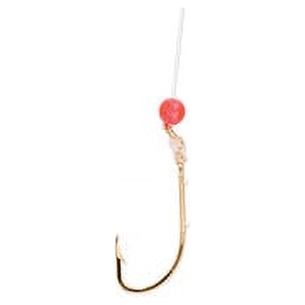 Lazer Sharp 9190H-6 Baitholder Red Bead Hook, Gold, Size 6 Hook