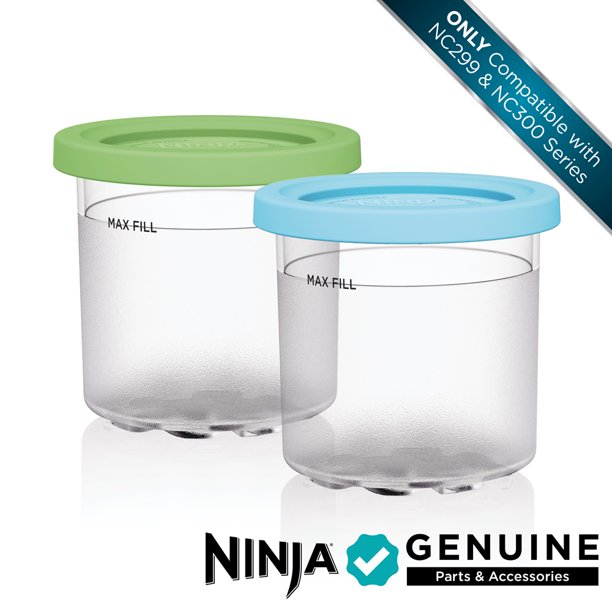 Ninja XSKPLID2CD CREAMi Pints and Lids 2 Pack, Compatible with NC300s
