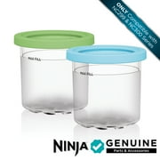 Ninja CREAMi Pints 2 Pack, Compatible with NC299AMZ & NC300s Series CREAMi Ice Cream Makers, Dishwasher Safe, XSKPLID2CD