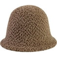 thumbnail image 2 of CoCopeaunts Bucket Hats for Women Solid Color Winter Lamb Velvet Mens Fisherman Caps Windproof Warm Fluffy Sherpa Basin Hats, 2 of 8