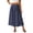 Dark Blue, variant on Arlun Retro Polka Dot Midi Skirts for Women 2026 Summer Elastic Waist A Line Flowy Flared Ruffle Skirts Elegant Boho Loose Pleated Mid-Length Skirt for Vacation and Daily Wear Red XS