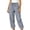 Navy, variant on TEAJOPSUU Women's Plaid Cropped Pants Drawstring Elastic Waist Tapered Trousers with Pockets Gingham Casual Lounge Streetwear Purple