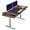 Black & Vintage Brown/Gray, variant on VIVO Electric 60” x 30” Stand Up Desk Workstation, Black Table Top, White Frame