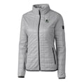 thumbnail image 2 of Women's Cutter & Buck Gray Portland State Vikings Vault Rainier PrimaLoft Eco Insulated Full-Zip Puffer Jacket, 2 of 3