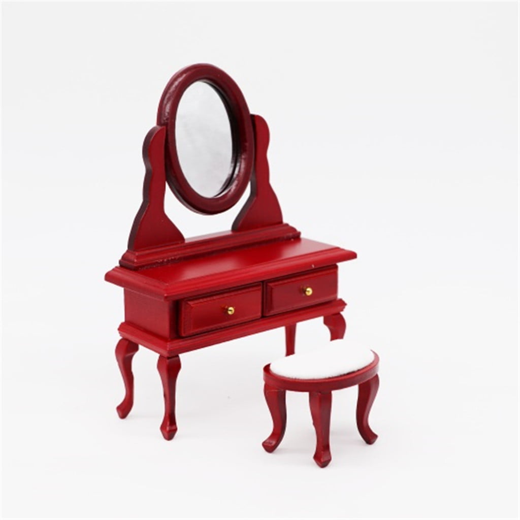 Details about   1/12  Dollhouse Room Dressing Table Miniature Furniture Wood Cabinet Stand 