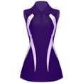 thumbnail image 3 of MSemis Womens Tennis Dresses Padded Built in Bra Workout Zipper Sports Dress Purple M, 3 of 7