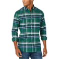 thumbnail image 1 of Club Room Camisa con botones a cuadros para hombre, verde, pequeña, 1 of 1