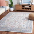 thumbnail image 3 of SAFAVIEH Bayside Aline Oriental Polyester Machine Washable Area Rug, Beige/Blue, 5'3" x 7'6", 3 of 13