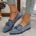thumbnail image 5 of Quaouag Bowknot Ballet Flats Womens Pointy Toe Casual Flat Shoes Suede Dress Shoes Wear to Work Slip On Moccasins, 5 of 9