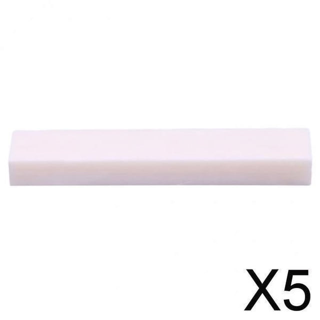 5x1 Piezas de Guitarra de Sillín Sin Tallar Sin Ranuras Hazlo Tú Mismo con Tus Propias Tuercas de Sillín Baoblaze