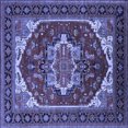 thumbnail image 1 of Ahgly Company Indoor Square Oriental Blue Industrial Area Rugs, 4' Square, 1 of 4