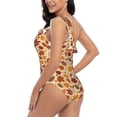 thumbnail image 4 of Goofa Autumn Leaves 2 Pattern Women's One Piece Swimsuits Tummy Control Bathing Suits Asymmetric One Shoulder Swimwear-XX-Large, 4 of 6