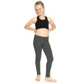 thumbnail image 2 of Stretch Is Comfort Stretchy Girl's Cotton Leggings Charcoal Gray XX-Large, 2 of 6