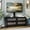 Black, variant on Rattan TV Stand with Mount, 4-Drawer Farmhouse Media Console for TVs up to 70", for Living Room & Bedroom, Natural